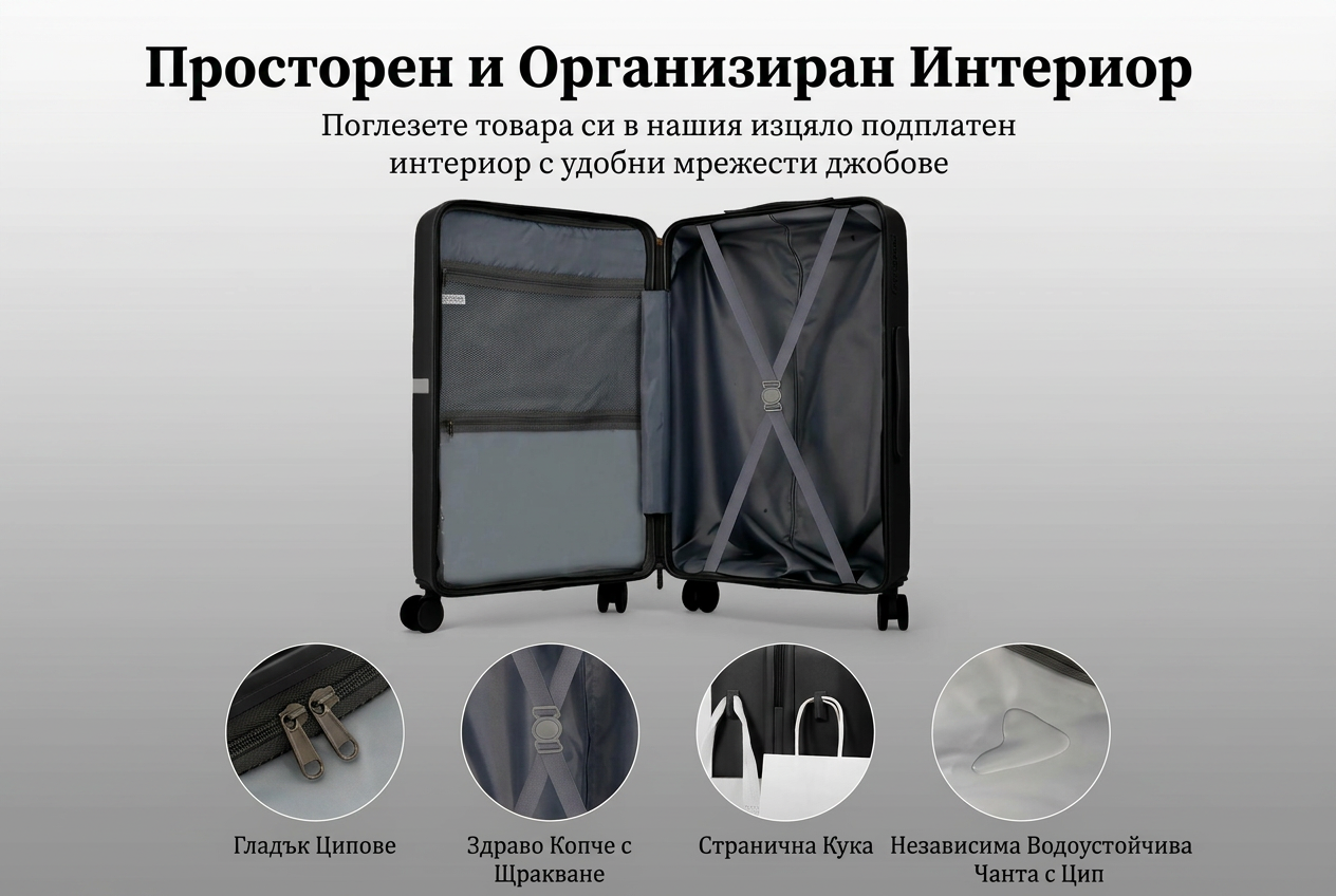 AAIVV комплект от 4 разширяеми куфара, комплект пътни куфари от ABS с двойни въртящи се колела, TSA заключване, твърда и издръжлива обвивка, комплект пътнически куфари (13/20/26/28 инча), подарък за обратно на училище. - Image 3